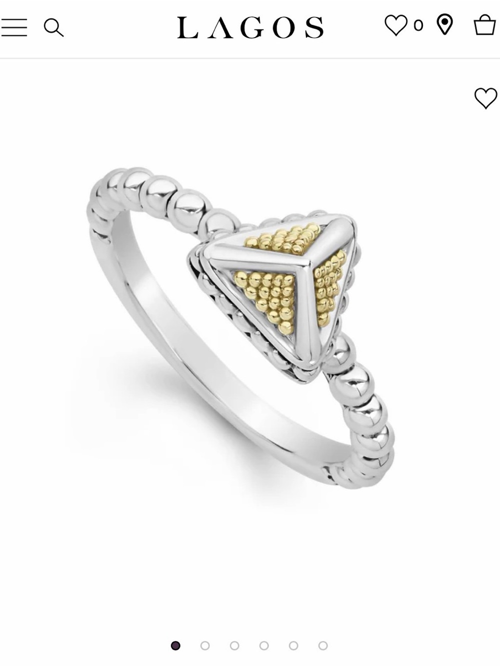 LAGOS KSL Small Pyramid Caviar Ring